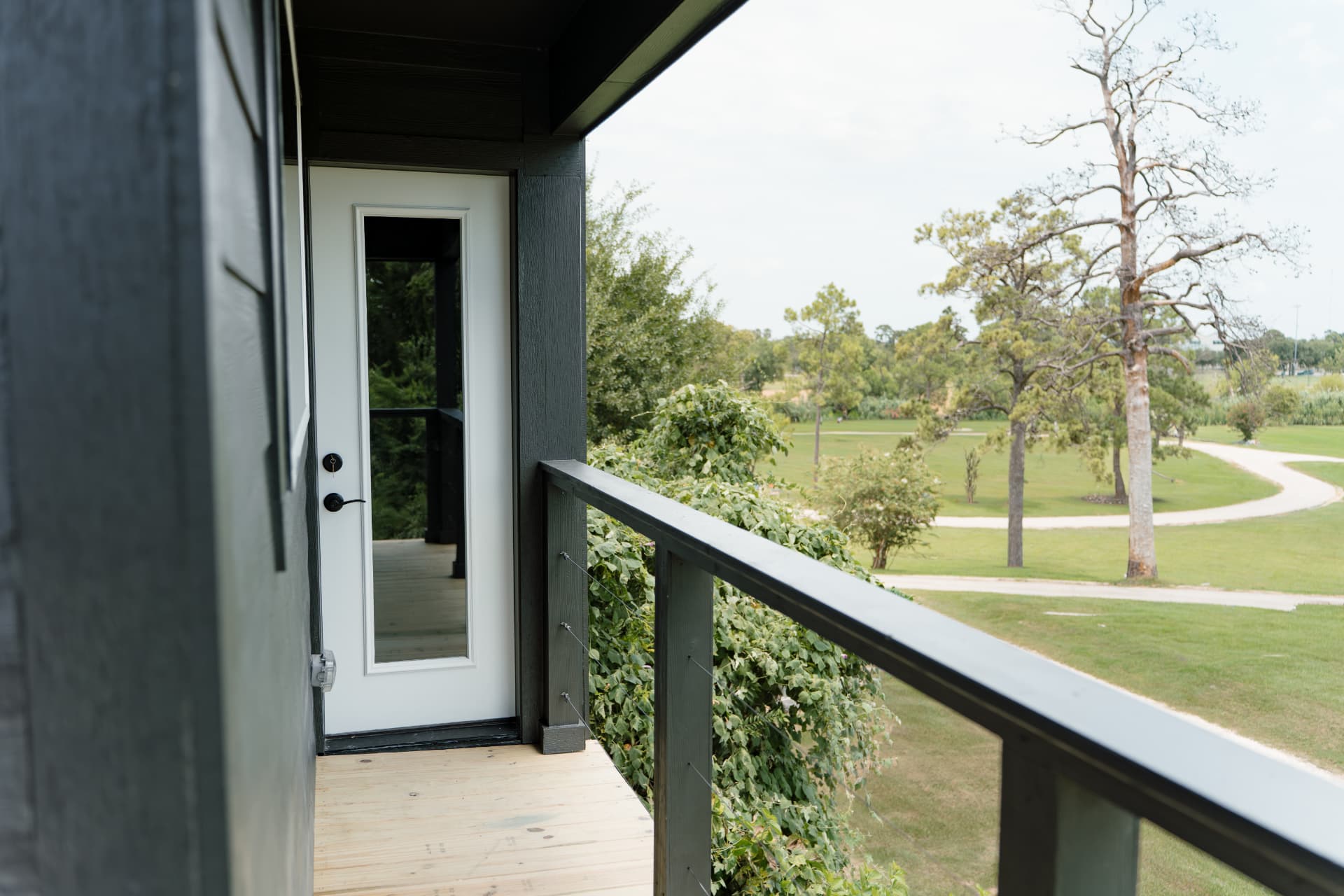 Balcony door and railing detail